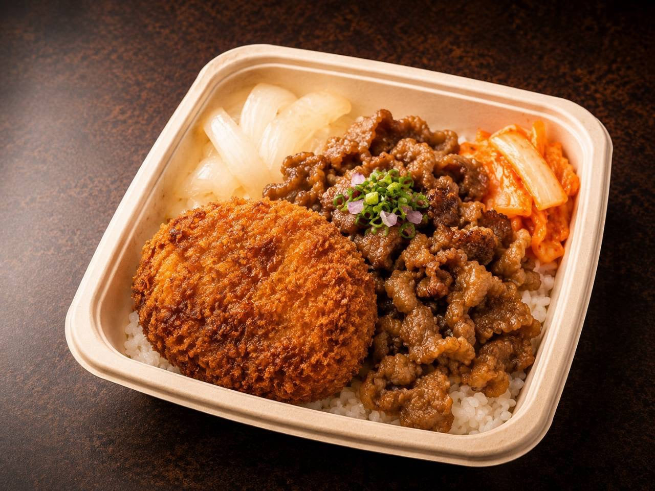 Thick fried wagyu hamburger steak (single piece)
