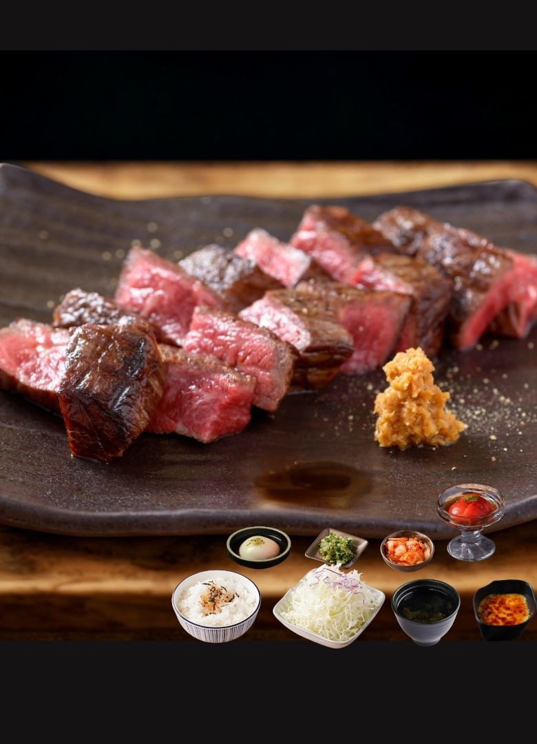塊燒霜降和牛定食