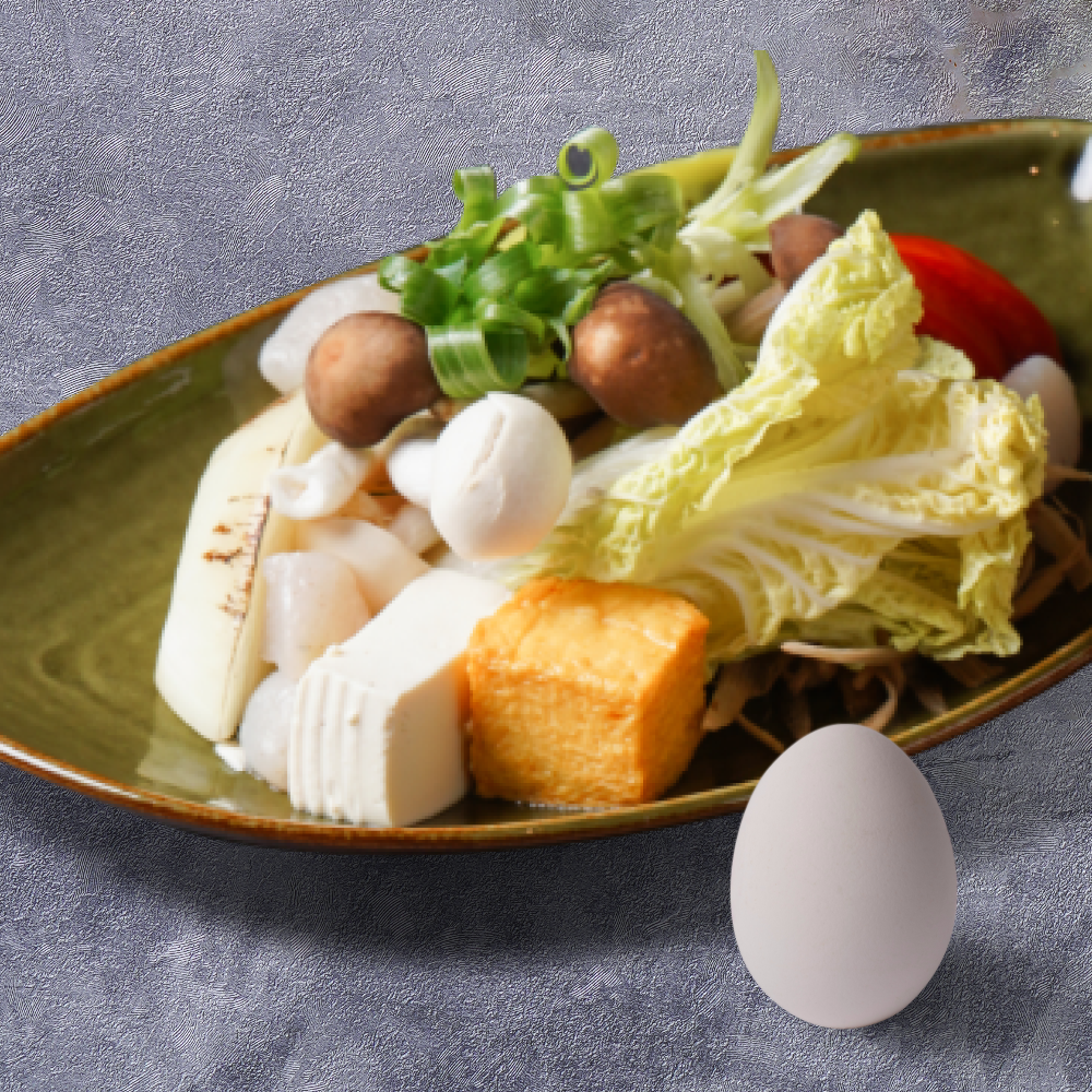 野菜盛合,武山有雞蛋,手工麵