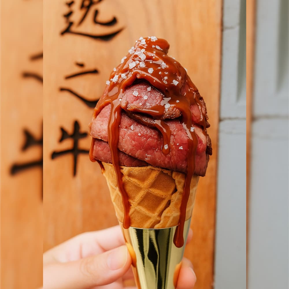 Grilled Wagyu Beef Ice Cream