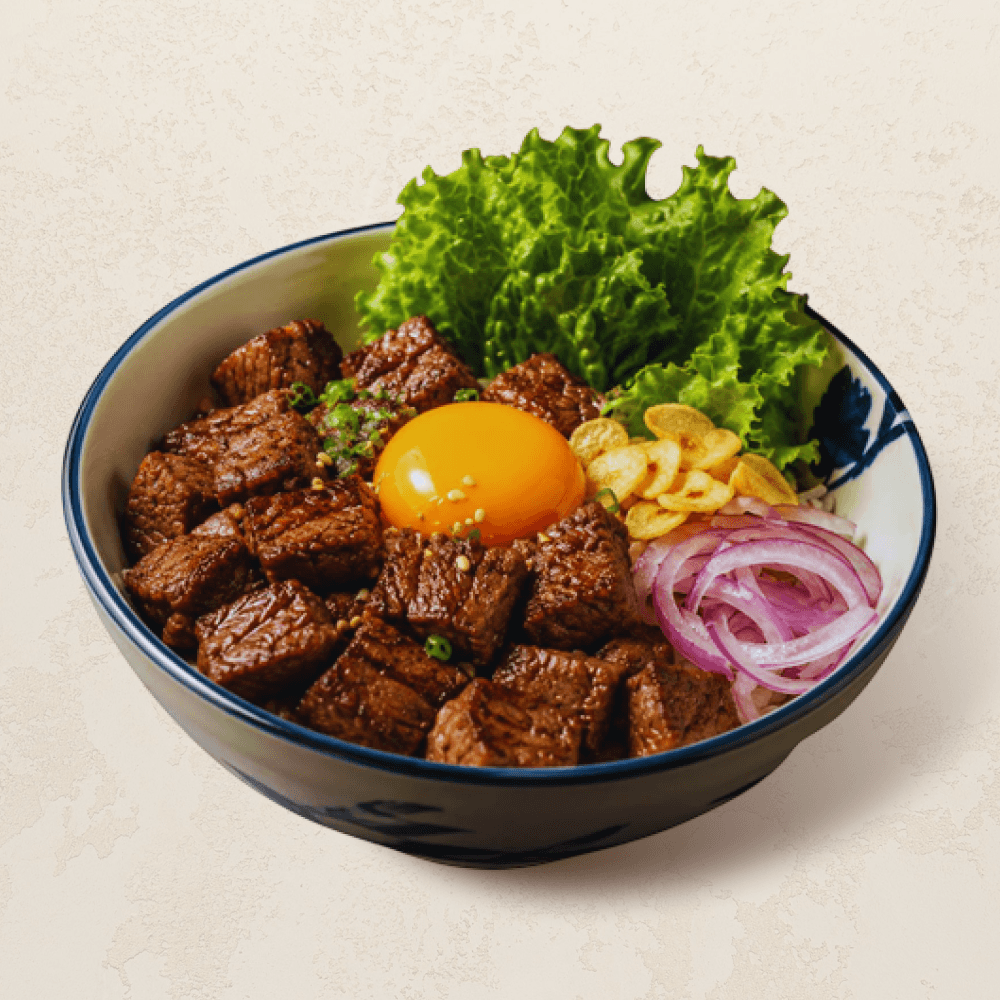 炭香角切牛排飯