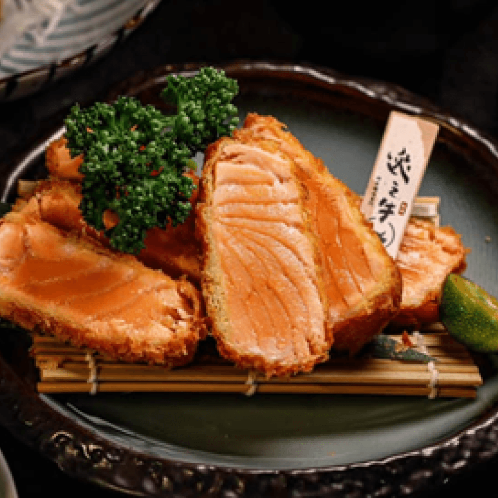 經典塔塔半熟鮭魚排