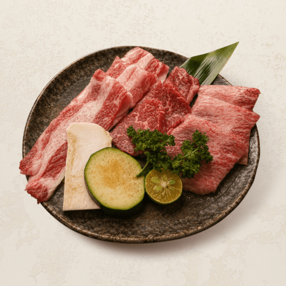 和牛三重燒肉盛