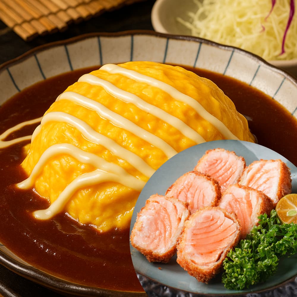 炸鮭魚蛋蓋飯